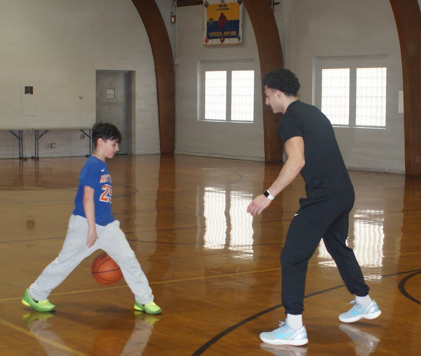 One-on-one private basketball training session