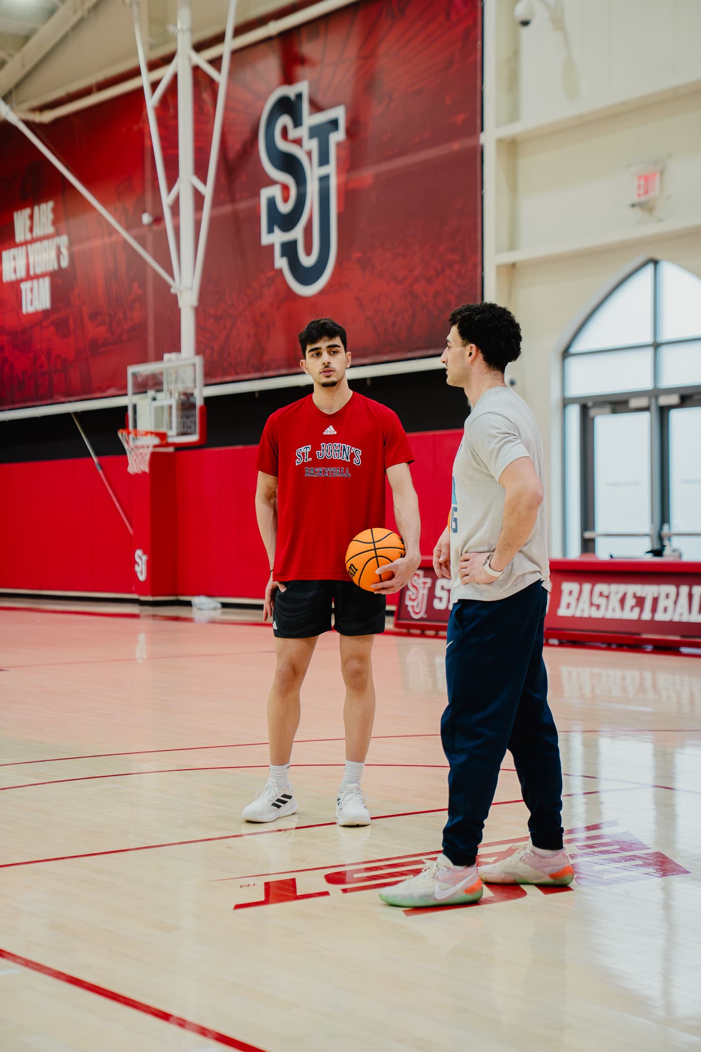 Basketball training in action